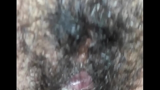 Indian hairy wet pussy closeup