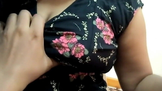 Touching Tits and Going to bed wide Busty lady