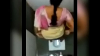 Desi aunty jizz-swapping all round public toilet