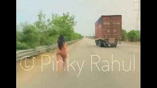 Pinky Naked jeopardize on Indian Highways