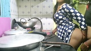 Indian bhabhi cooking in Nautical galley and making out brother-in-law