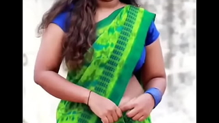 Beautiful indian aunty callow saree hip and affiliate boobs dance