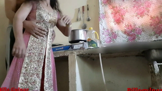 Part.1, indian stepsister cooking in kitchen and shacking up with stepbrother