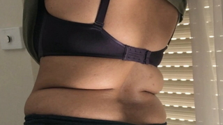 Sister in Measure shows her Bra cleavage at abode work