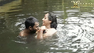 Insulting BIG Interior BHABI BATH IN POND WITH  HANDSOME DEBORJI (OUTDOOR)