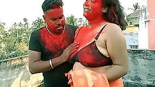 Serendipitous 18yrs Tamil boy hardcore lovemaking with twosome Mummy Bhabhi!! Best clumsy threesome lovemaking