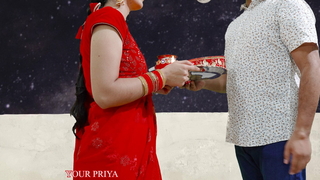 Karva Chauth Special: Newly married priya had First karva chauth sex and had oral pleasure under the sky connected with clear Hindi