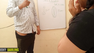 Indian hard-core Tuition teacher teach her student what is pussy and dick unconnected with Jony Darling