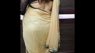 I m completely naked. I took stay away from my saree during dance felt as a result much hawt with the addition of horny
