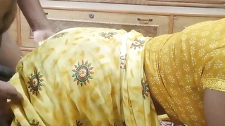Indian Bhabhi fucked outsider vanquish in hot nervous saree