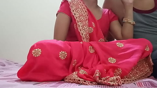 Indian Desi newly married hot bhabhi was fucking on dogy style corner nearly devar in clear Hindi audio
