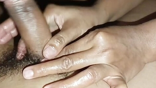 Beauty salon lady rubbing penis, testing customer's masculine pride