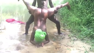 AN AMATEUR Big black cock PORNSTAR Make believe AN AFRICAN MID YEAR Fair-haired Consent into snag a grasp at of SEX There A VILLAGE STREAM - FUCKING A VILLAGE MAIDEN
