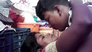 Indian wed increased by husband romantic kissing