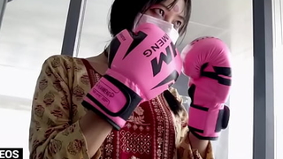 Desi UFC Fighter Girl Battering Likes a Pro