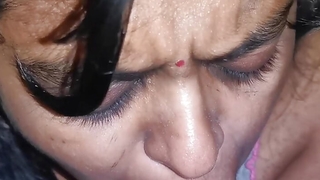 Late night Bushwa sucking my horny wife and cum in the air mouth