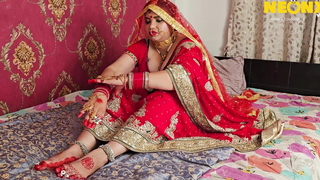 Hawt Desi Indian Freshly Betrothed Bhabhi Fucking in Bullwhips Style