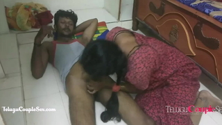 telugu townsperson couple late gloom shagging all over erotic desi wife